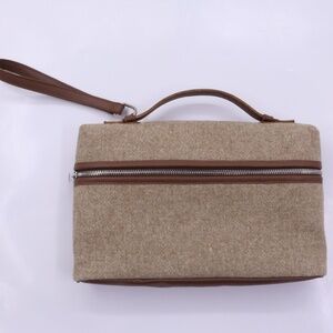 L 29 Light Brown Wool Clutch- PREORDER ONLY